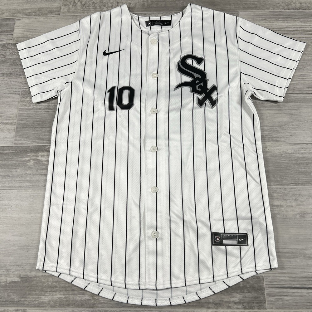 Nike Chicago White Sox MLB Yoan Moncada White Jersey Youth Large 14/16 $125 NEW - Picture 9 of 10